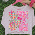 Sandy Toes & Satin Brown T-Shirt