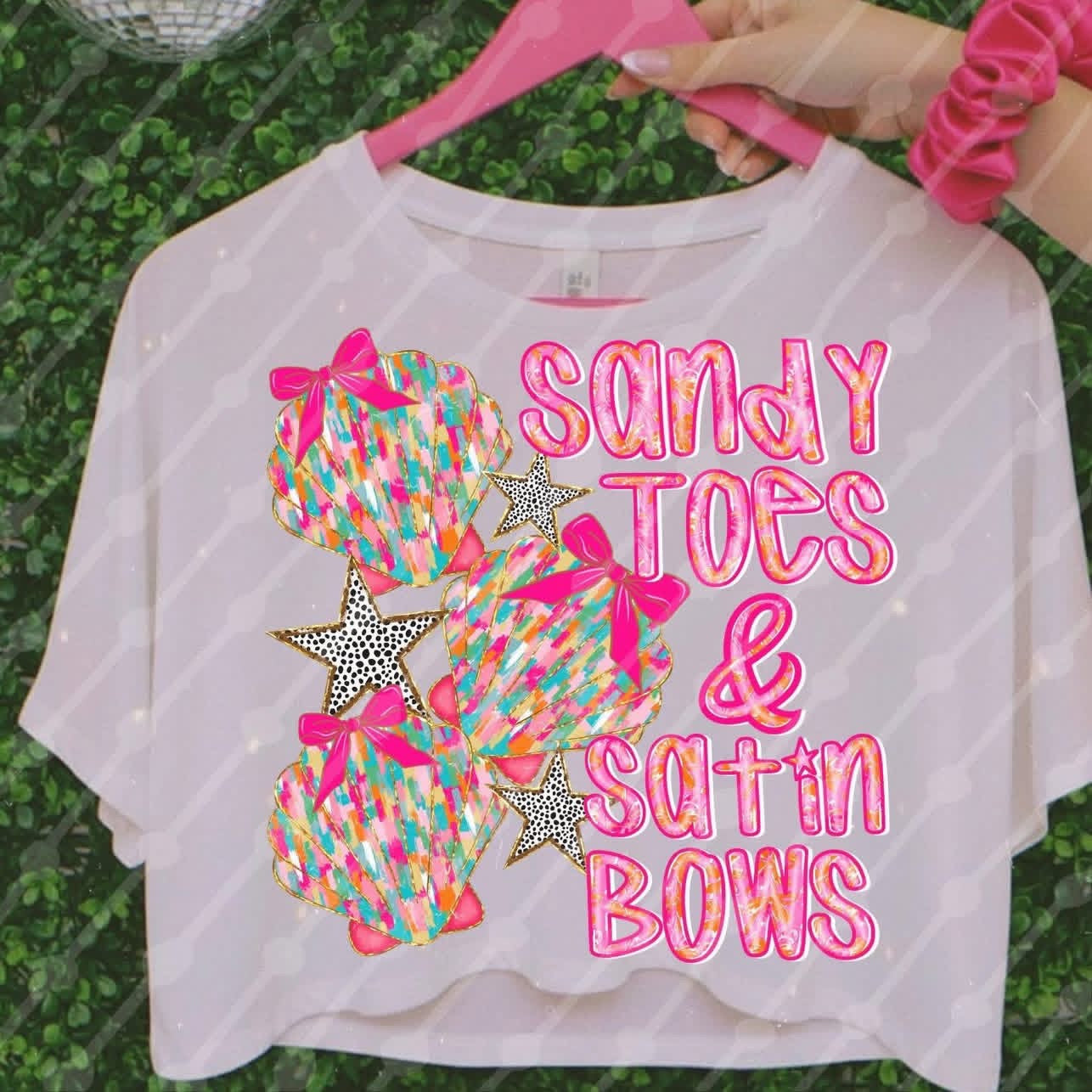 Sandy Toes & Satin Brown T-Shirt
