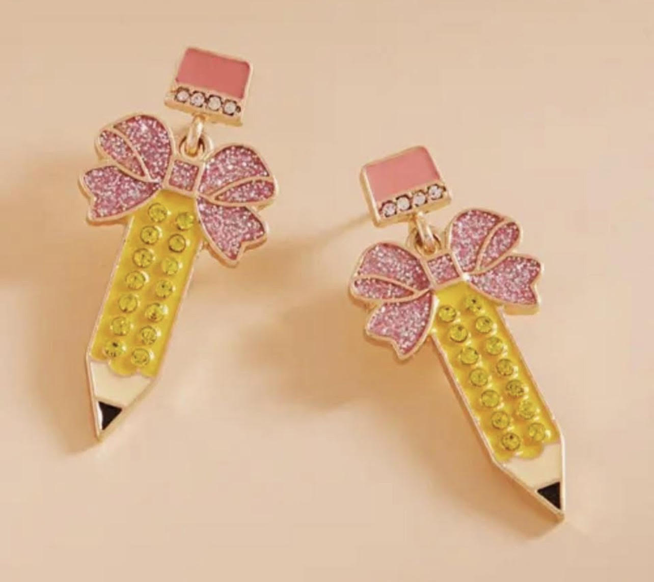Pencil Bow Earrings