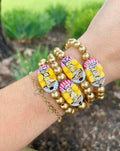 Gold Teacher Pencil Bracelet